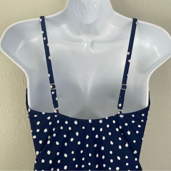F&F navy blue white polka dot one piece swimsuit 10 - Picture 8 of 11